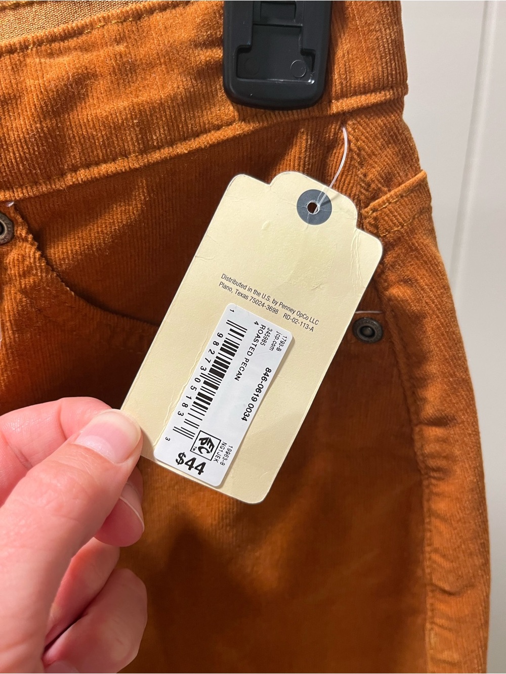 St. John’s Bay Stretch Corduroy A line Skirt in Roasted Pecan